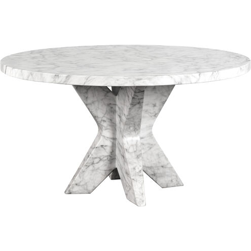 Cypher Marble Look / White Outdoor Dining Table Base